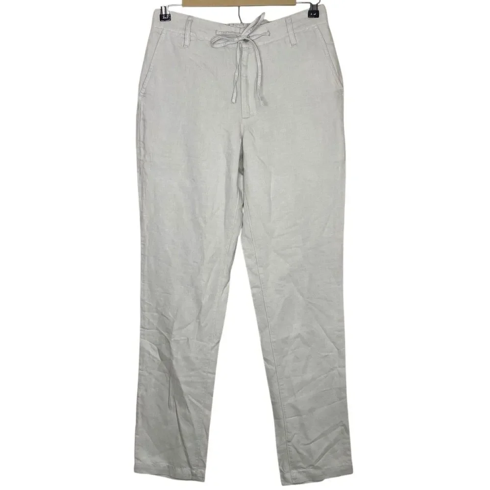 AG Adriano Goldschmied Linen Pants Mens 28 Beige Garreth Jogger Trouser NEW